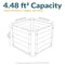 Sunnydaze 22" Square Steel Raised Garden Bed