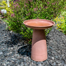 Sunnydaze Gleeful Garden Metal Outdoor Bird Bath - UV-Resistant Finish