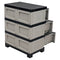 Sunnydaze 3-Tier Plastic Storage Drawers - Gray