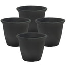 Anjelica Planter - 15.25 in (38 cm) - Matte Black in a four pack