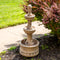 Sunnydaze Cyprus 3-Tier Polyresin Outdoor Water Fountain - 39" H