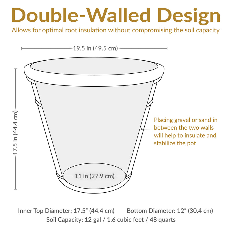 Sunnydaze Arabella Polyresin Outdoor Flowerpot Planter