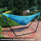 blue rope hammock without spreader bars