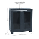 Sunnydaze Plastic Garage Storage Cabinet with Adjustable Shelf