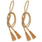 Sunnydaze Indoor/Outdoor Rope Curtain Tiebacks with Tassels