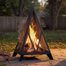Sunnydaze Majestic Pyramid Heavy-Duty Steel Outdoor Fire Pit