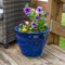 Sunnydaze Studio Glazed Ceramic Planter with Drainage Holes