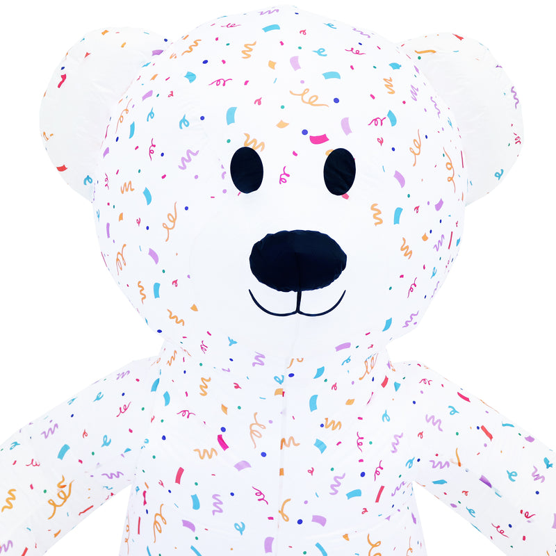 Sunnydaze Sprinkles the Inflatable Celebration Bear with 5 Banners - 6'