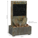 Sunnydaze Half Moon Slate Tabletop Fountain - 16"