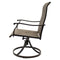 Sunnydaze High Back Swivel Patio Dining Chairs - Brown - Set of 2