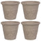 Sunnydaze Arabella Outdoor Flower Pot Planter - Beige - 20-Inch - 4-Pack