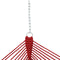 Metal hanging chain and red rope of polyester hammock.