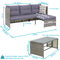 Sunnydaze Longford Outdoor Patio Sectional Sofa Set with Cushions