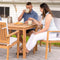Sunnydaze Rodanthe 33.75" Acacia Wood Outdoor Dining Table - Square Patio Table