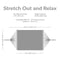 Sunnydaze 2-Person Quilted Fabric Double Hammock with Pillow