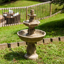Sunnydaze Birds' Delight Outdoor Water Fountain with Pump - 35" H