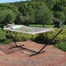 Sunnydaze Rope Hammock with 12' Steel Stand, Pad, and Pillow