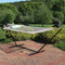 Sunnydaze Rope Hammock with 12' Steel Stand, Pad, and Pillow