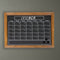 Sunnydaze 30" x 24" Magnetic Chalkboard Calendar For Wall with Chalk and Eraser