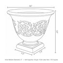 Sunnydaze Darcy Polyresin Outdoor Pedestal Planter Urn - 16"