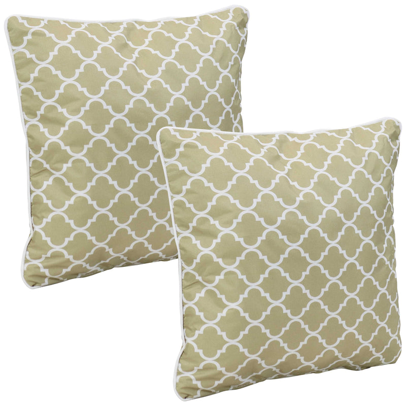 Sunnydaze Polyester Indoor/Outdoor Decorative Throw Pillow Set of 2 - 16-Inch
