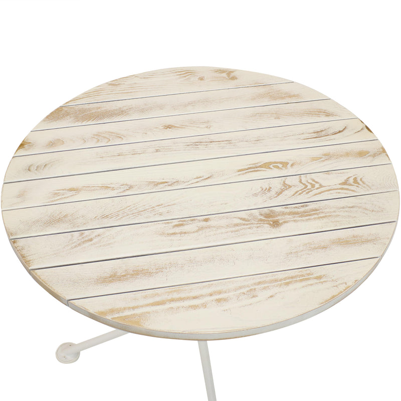 Sunnydaze Café Couleur 5-Piece Wood Folding Bistro Table and Chairs Set