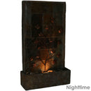 Sunnydaze Slate Fountain with Climbing Vines and Halogen Light - 32"