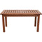 Sunnydaze Meranti Wood 17.75" x 35.5" Rectangle Coffee Table