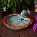 Sunnydaze Glazed Ceramic Fish Outdoor Water Fountain - 7"