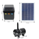 Sunnydaze Solar Pump and Panel Kit with Battery Pack and LED Light - 132 GPH - 56" Lift