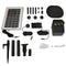 Sunnydaze Solar Pump and Solar Panel Kit With Battery Pack and LED Light, 66 GPH, 36-Inch Lift
