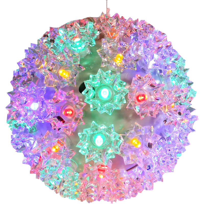 Sunnydaze 5-Inch LED Lighted Hanging Ball Ornament - 5mm Wide Angle