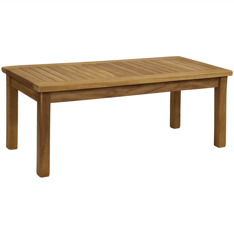 Sunndyaze Wooden Teak Outdoor Coffee Table - Stain Finish - 45-Inch