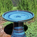 Sunnydaze Glazed Ceramic Outdoor Bird Bath - 18"