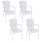 Sunnydaze Segesta Plastic Patio Outdoor Dining Chair - Commercial Grade Design