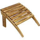 Sunnydaze Classic Wooden Outdoor Adirondack Ottoman Footrest, Multiple Colors Available