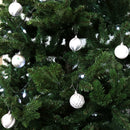 white/silver glitter christmas ball ornaments