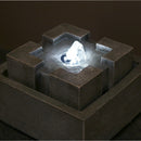Sunnydaze Square Dynasty Bubbling Indoor Tabletop Fountain - 7"