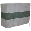 Sunnydaze Outdoor Log Rack Cover - Gray/Green Stripe - Size Options