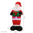 Sunnydaze Santa Claus with Gift Inflatable Christmas Decoration - 6'