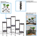 Sunnydaze 10-Tier Bronze Steel Indoor and Outdoor Folding Plant Stand - 46"