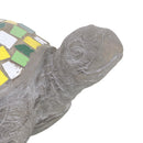 Sunnydaze Simon the Swift Mosaic Polystone Sea Turtle Statue - 17"