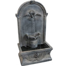Sunnydaze Indoor or Outdoor Wall-Mounted Fountain - French-Inspired Design - 28-Inch Tall