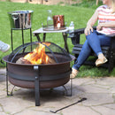 Sunnydaze 29" Cauldron Outdoor Wood-Burning Fire Pit with Spark Screen