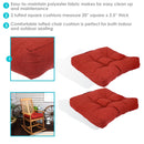 Sunnydaze Set of 2 Olefin Tufted Indoor/Outdoor Square Patio Cushions