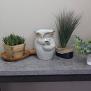 Sunnydaze Cascading Side Tiers Indoor Ceramic Tabletop Fountain - 8"