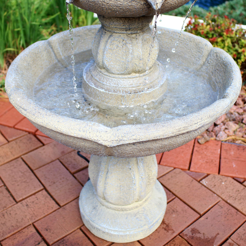 Sunnydaze Birds' Delight Outdoor Water Fountain with Pump - 35" H