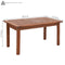 Sunnydaze Meranti Wood 17.75" x 35.5" Rectangle Coffee Table