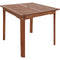 Sunnydaze Meranti Wood 31.5-Inch Square Outdoor Table with Teak Oil Finish