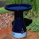 Sunnydaze Glazed Ceramic Classic Outdoor Bird Bath